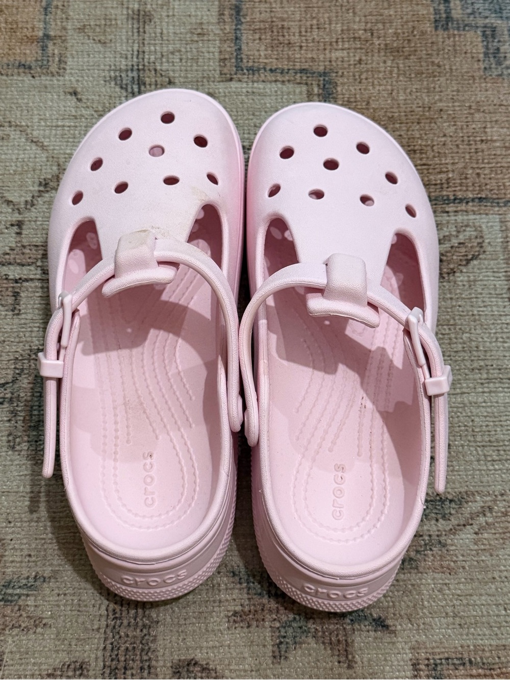 CROCS Kids Light Pink Classic Clog Sandals